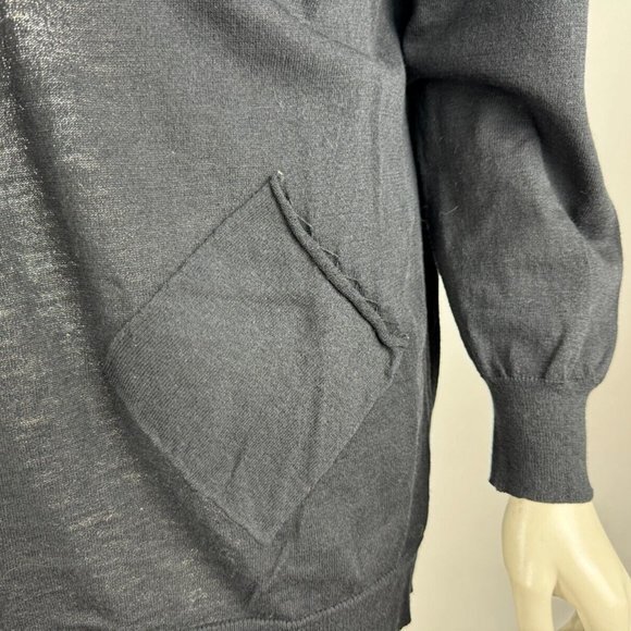 Eileen Fisher Wool Open Front Cardigan Women L EUC Lightweight Stretch Sweater - Picture 7 of 11